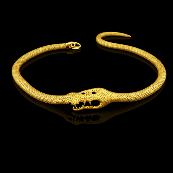 黄金蛇骨链图片