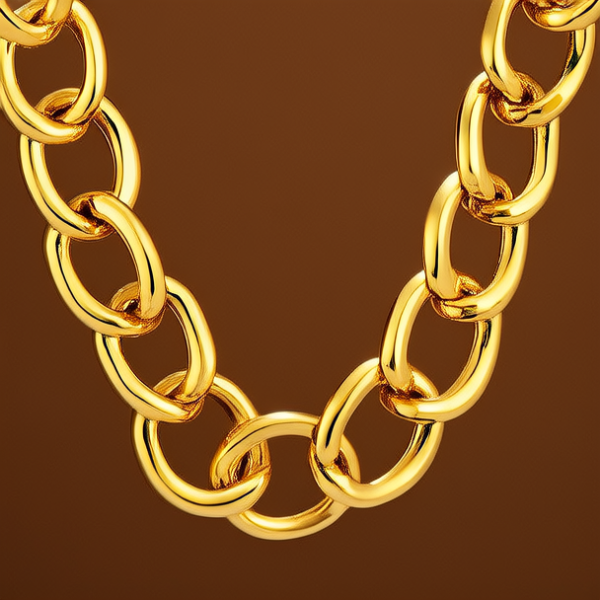 粗的黄金项链图片