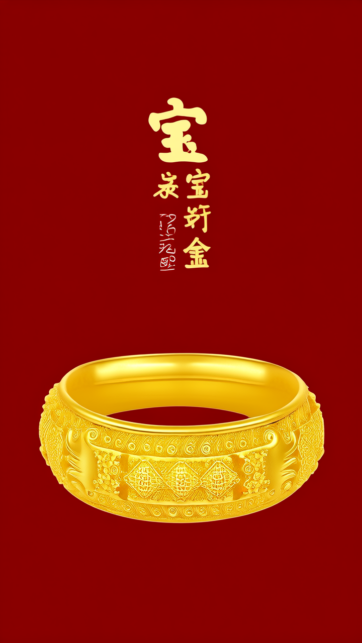 宝宝黄金手镯图片