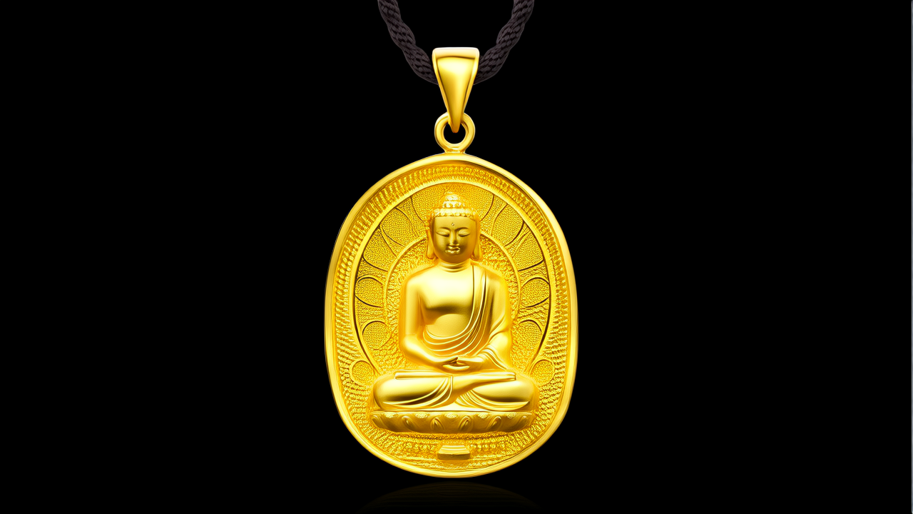 佛珠项链图片黄金