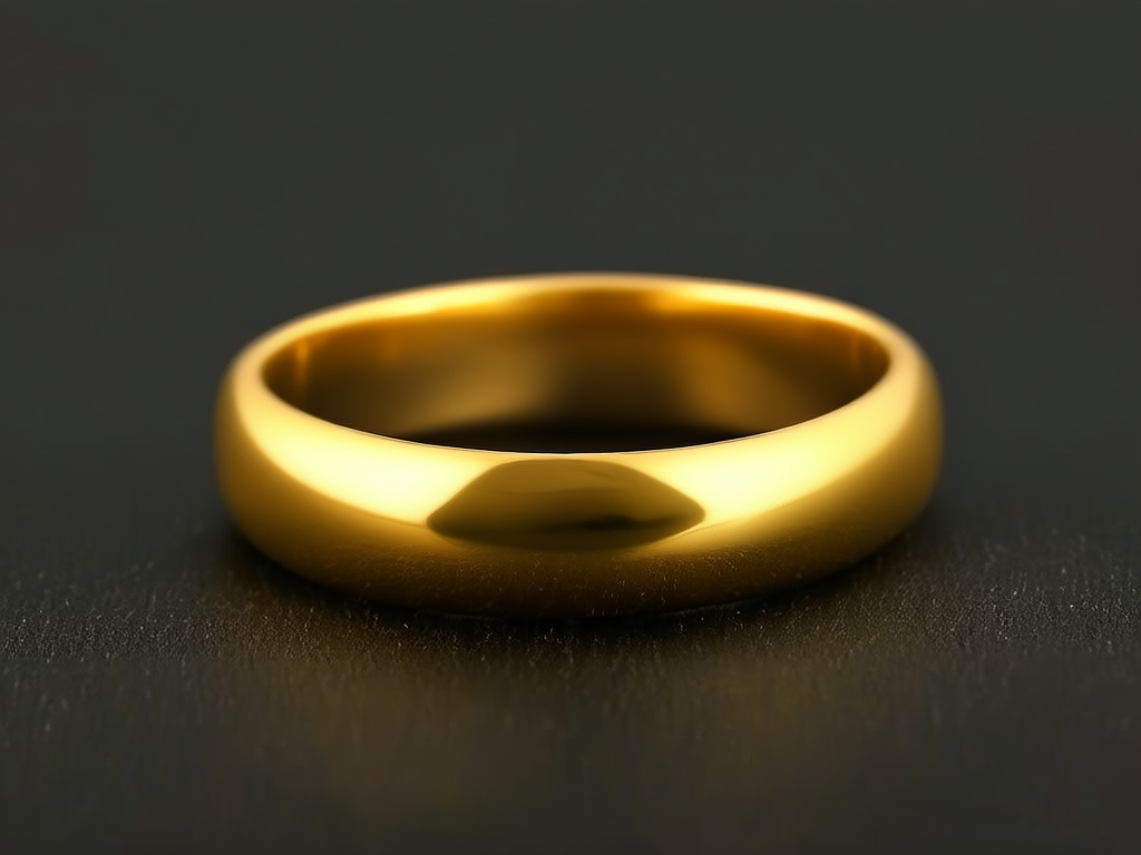 黄金戒指实拍图片