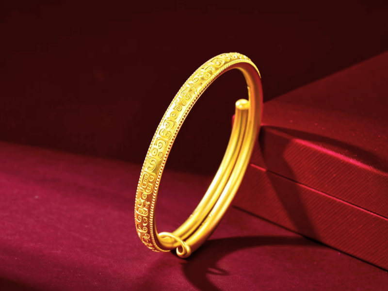 黄金9999手镯图片