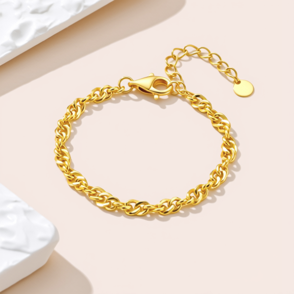 6克女士黄金手链图片