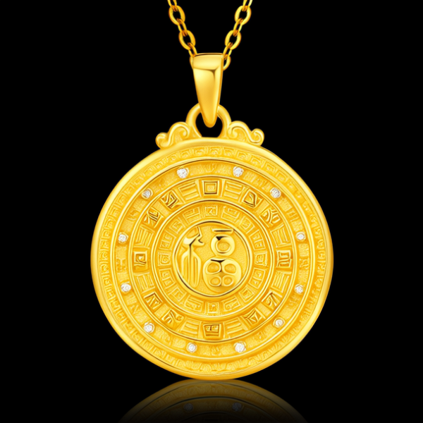 黄金时来运转吊坠图片