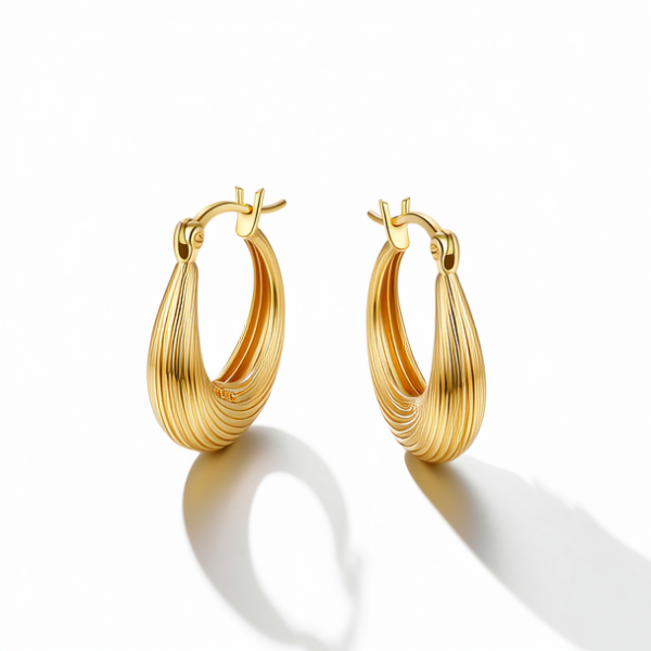 耳环图片女新款金耳环